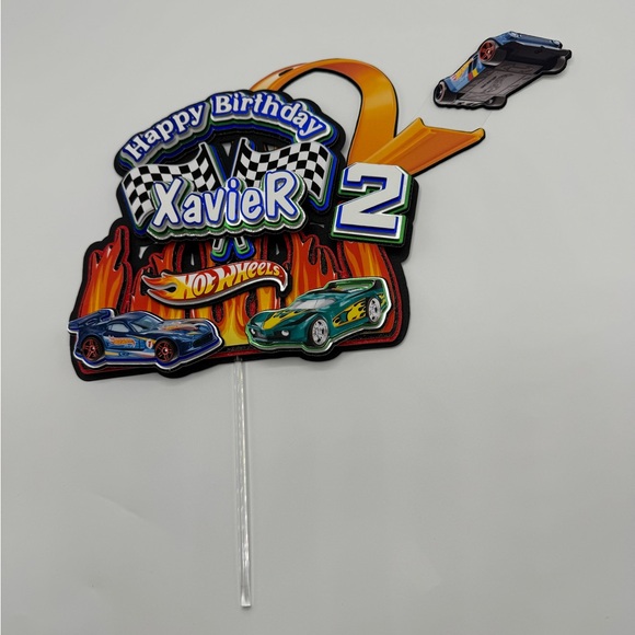 Hot Wheels car racing cake topper, Fully customizable - Picture 10 of 10